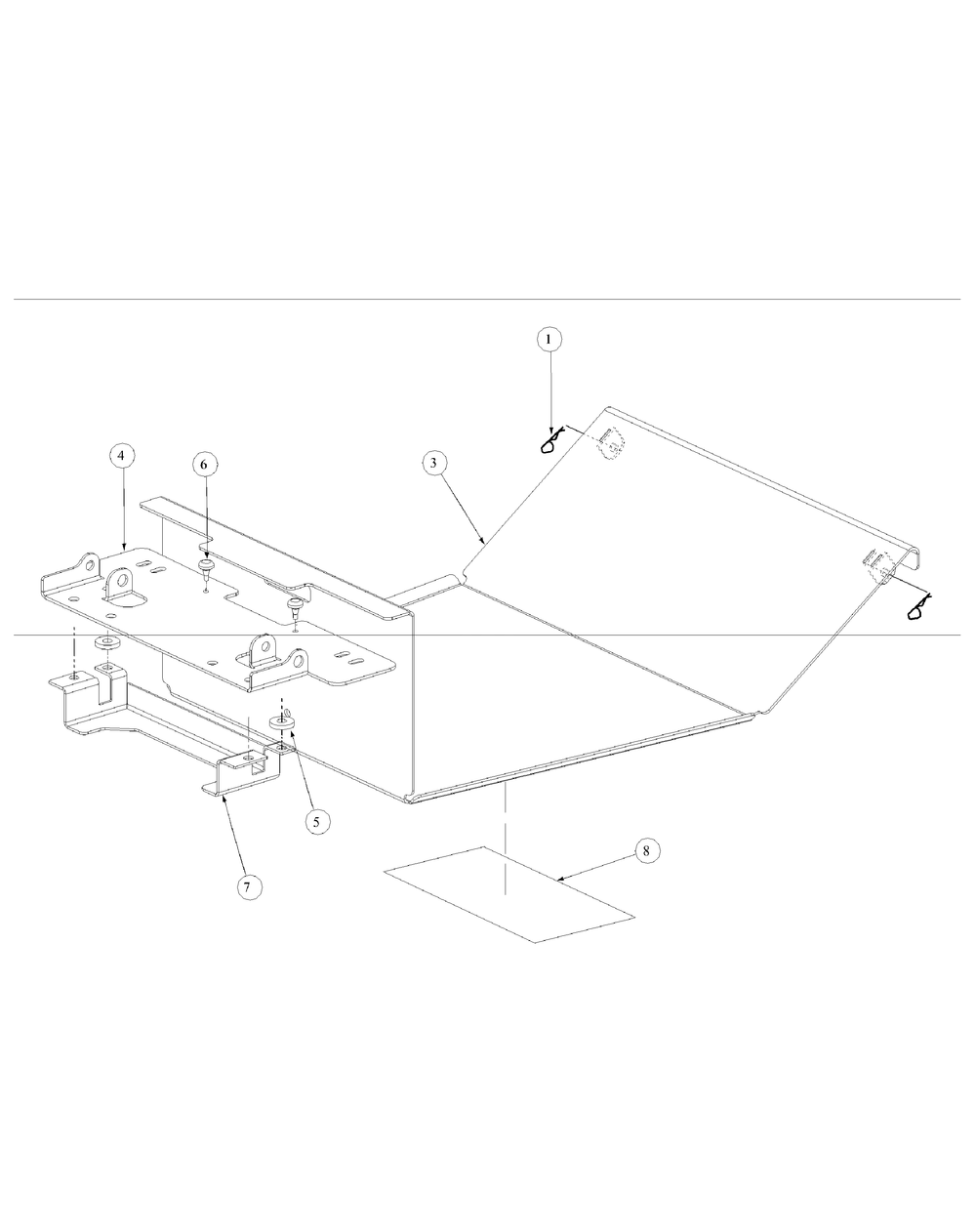 Floor Panel Assembly Diagram and Parts List for M60-KW (53AB5D8X150-25-HP)(2003) Cub Cadet Lawn Tractor